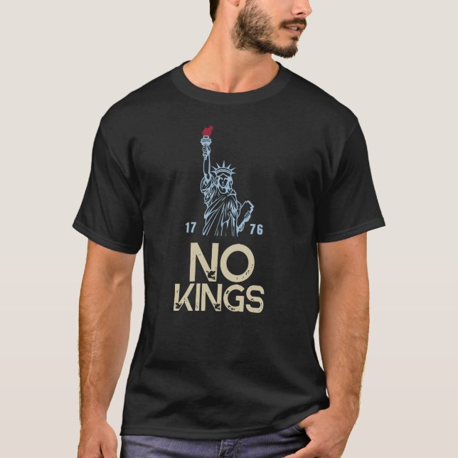 Anti Trump No Kings Protest Quote T Shirt (Framsida)