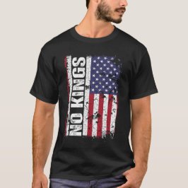 Anti Trump No Kings USA Flag Protest Quote T Shirt