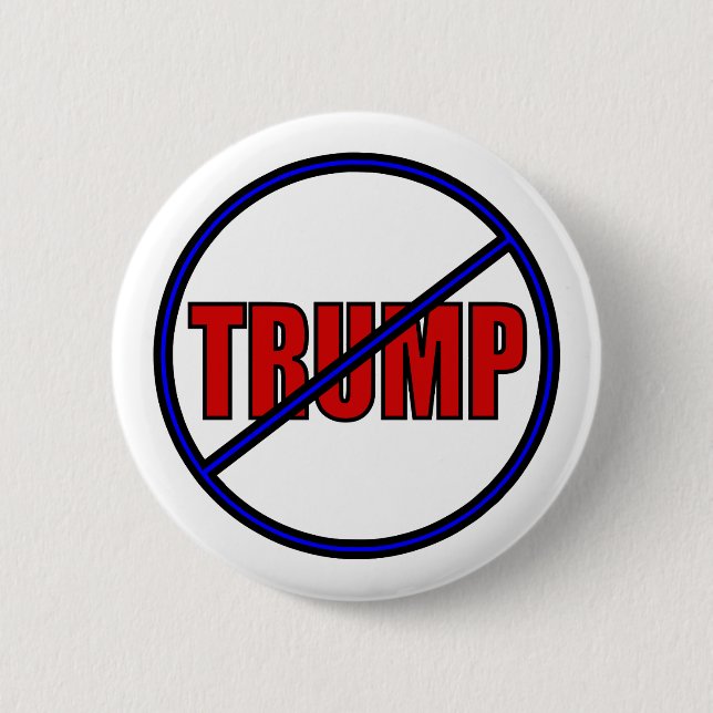 Anti-Trump No Trump Presidentens val Merection Knapp (Framsida)