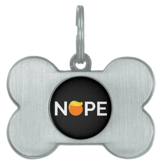 Anti-Trump - Nope Edition ID-bricka Husdjur (Framsidan)