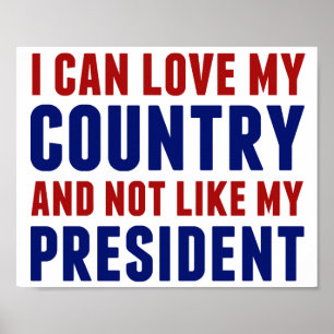 Anti Trump Patriotic Inte min president Poster