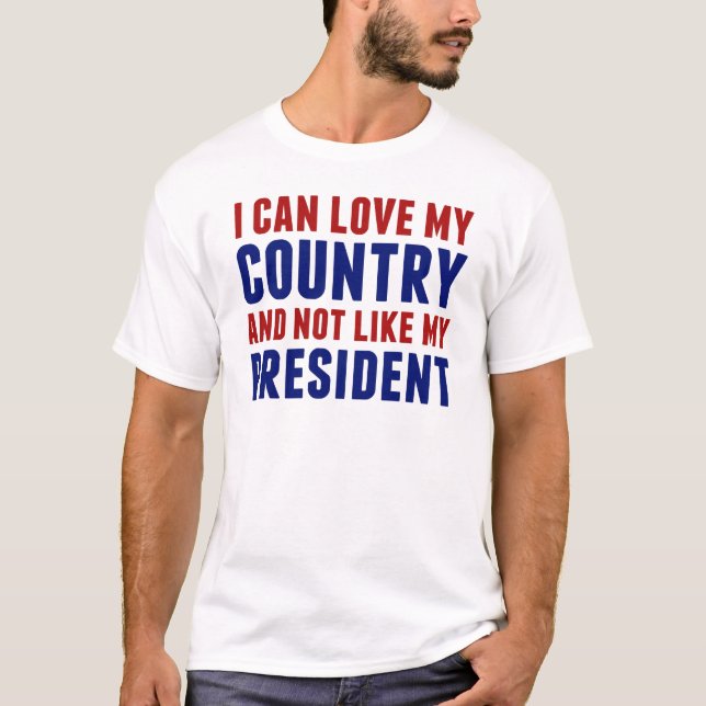 Anti Trump Patriotic Inte min president Tee (Framsida)