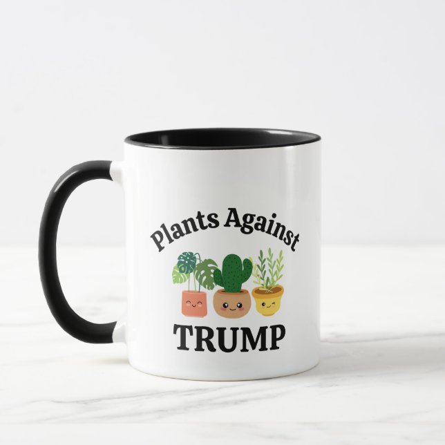 Anti Trump Planterar Trädgård Humor Växt Dam Papa  Mugg (Vänster)