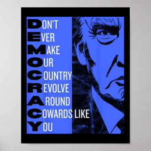 Anti Trump Pro Demokrati T-shirt Resistera! Progre Poster