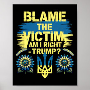 Anti-trump Pro-ukraina Döm Offret Poster