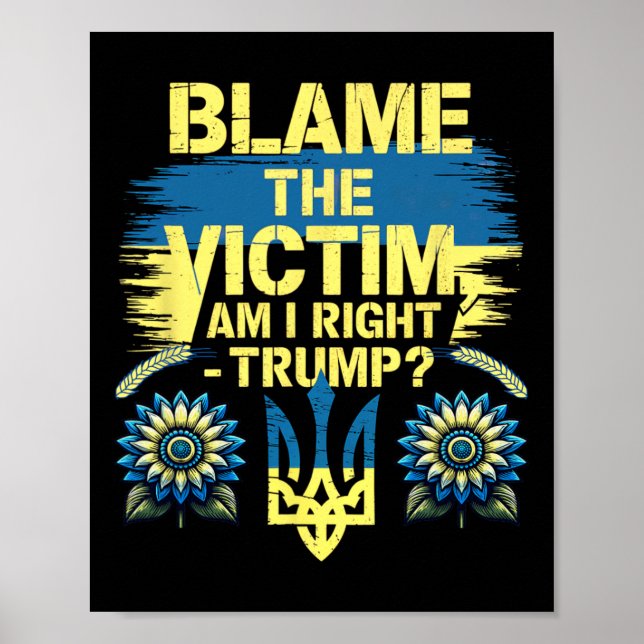 Anti-trump Pro-ukraina Döm Offret  Poster (Framsidan)