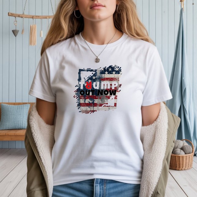 Anti Trump-protest slogan flagga T Shirt (Anti trump protest slogan flag T-Shirt)
