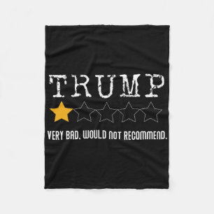 Anti-trump recension Mycket D Kommer inte rekommen Fleecefilt