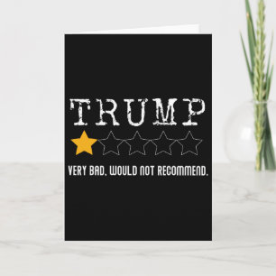 Anti-trump recension Mycket dålig skulle inte reko Kort