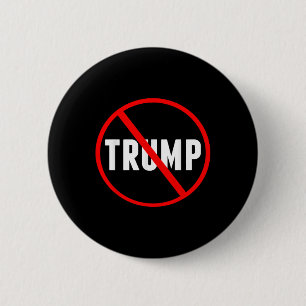 Anti Trump Red Circle X politisk Knapp