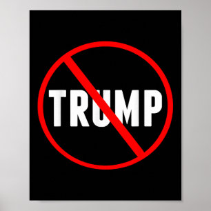 Anti Trump Red Circle X politisk Poster