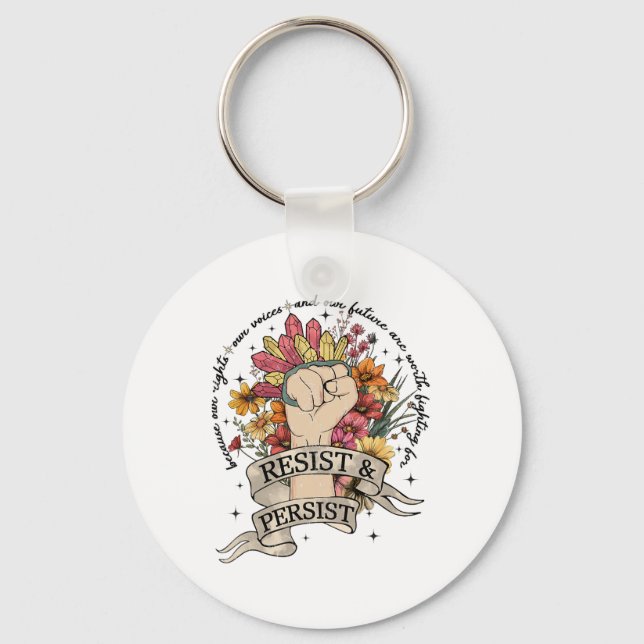 Anti Trump Resist Womens Högers Protest Equality F Nyckelring (Framsida)