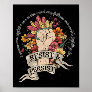 Anti Trump Resist Womens Högers Protest Equality F Poster