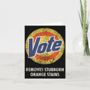 Anti-trump rösta tvättmedel rolig vintage An Kort