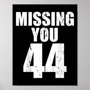 Anti Trump Saknar Dig 44 Pro Obama Design Poster