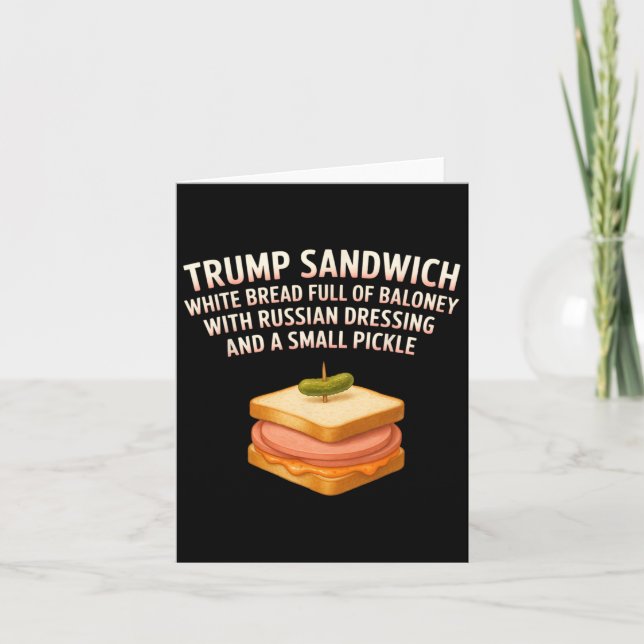 Anti Trump Sandwich Sign Funny Donald Kort (Framsida)