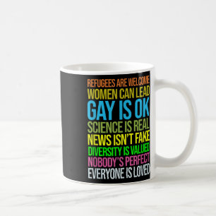 Anti Trump Science Refugees Kärlek Womens Högers Kaffemugg