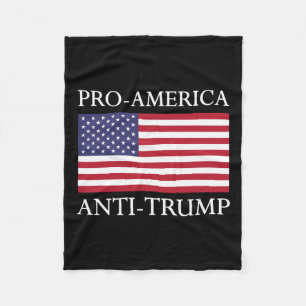 Anti-trump Shirt - American USA flagga Resist Fleecefilt