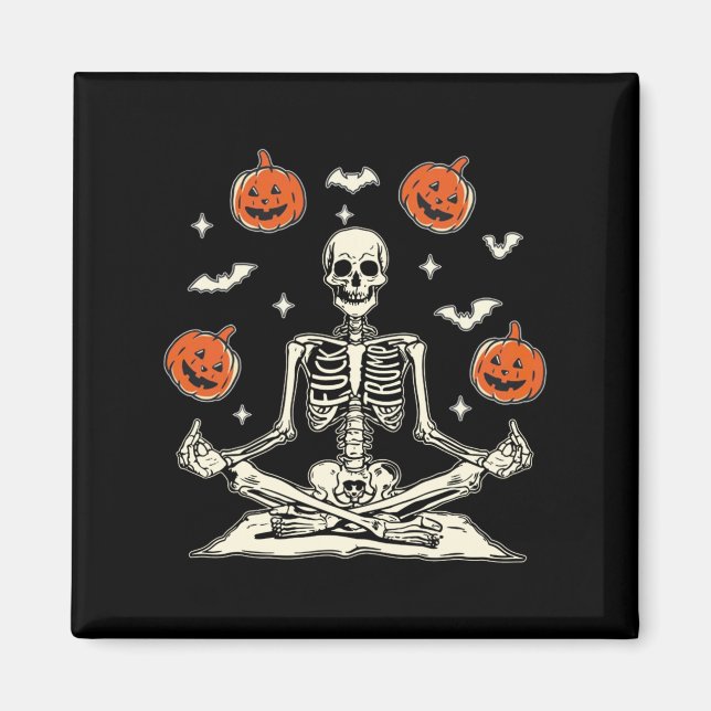 Anti Trump Skeleton Halloween Long Sleeve  Magnet (Framsidan)