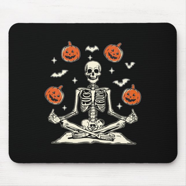 Anti Trump skelett Halloween långärmad  Musmatta (Framsidan)
