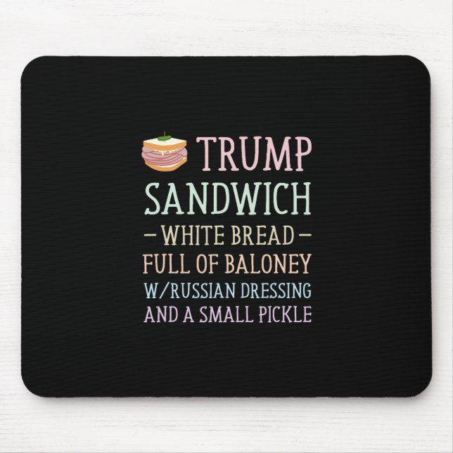 Anti Trump Smörgås Skylt Rolig  Musmatta (Framsidan)