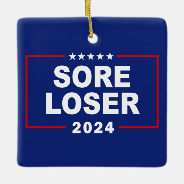 Anti-Trump Sore Loser 2024 Julgransprydnad Keramik (Framsida)