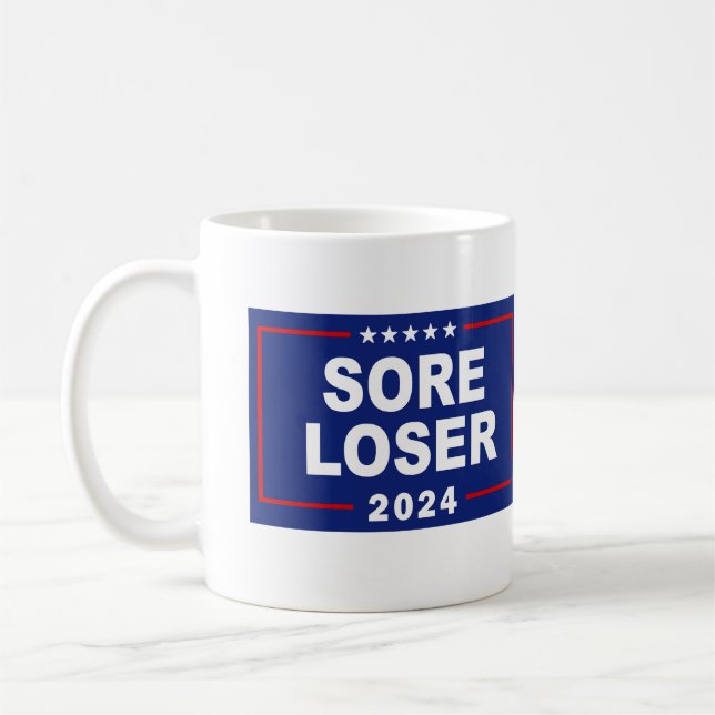 Anti-Trump Sore Loser 2024 Kaffemugg (Vänster)