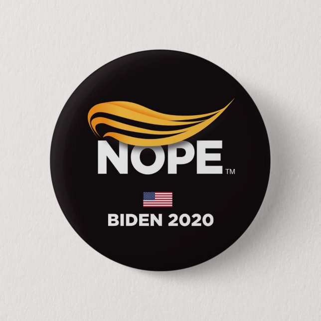 Anti-Trump, Trump Nope, Biden 2020 Knapp (Framsida)