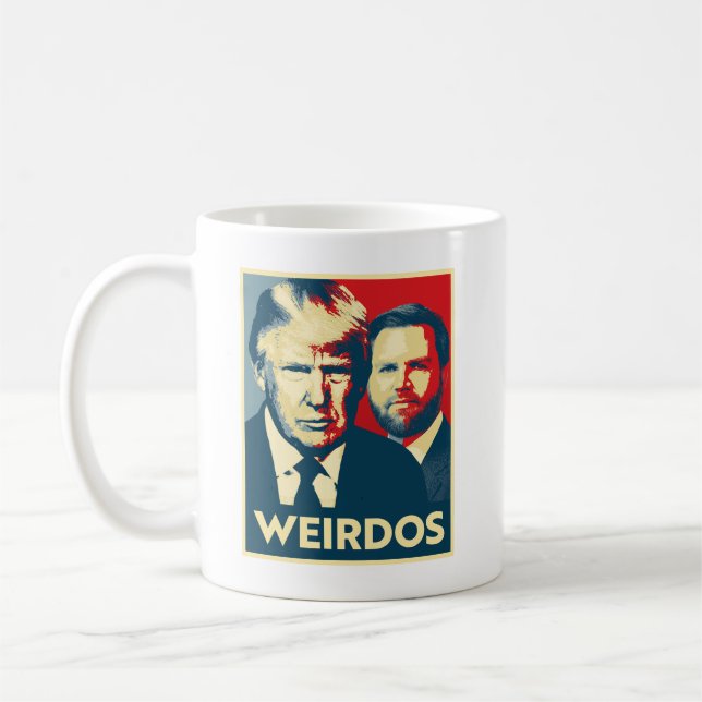 Anti Trump Vance - Weirdos Kaffemugg (Vänster)