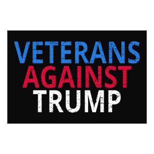 Anti-Trump - Veteraner mot Trump Fototryck