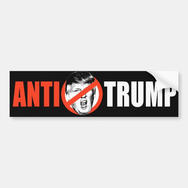 ANTI--TRUMPBANER - vit - Bildekal (Framsidan)