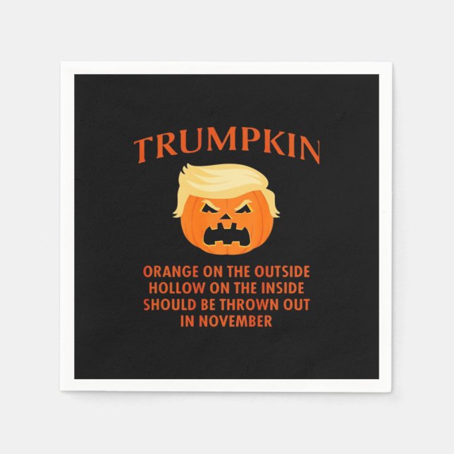 Anti Trumpkin Funny Halloween Pappersservett (Framsidan)