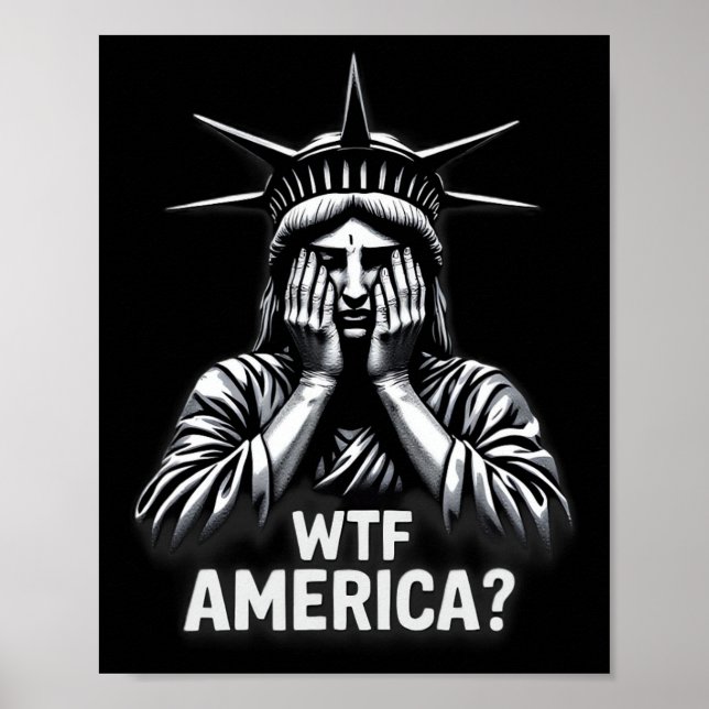 Anti-trumpy Policy and Democracy WTF America Poster (Framsidan)