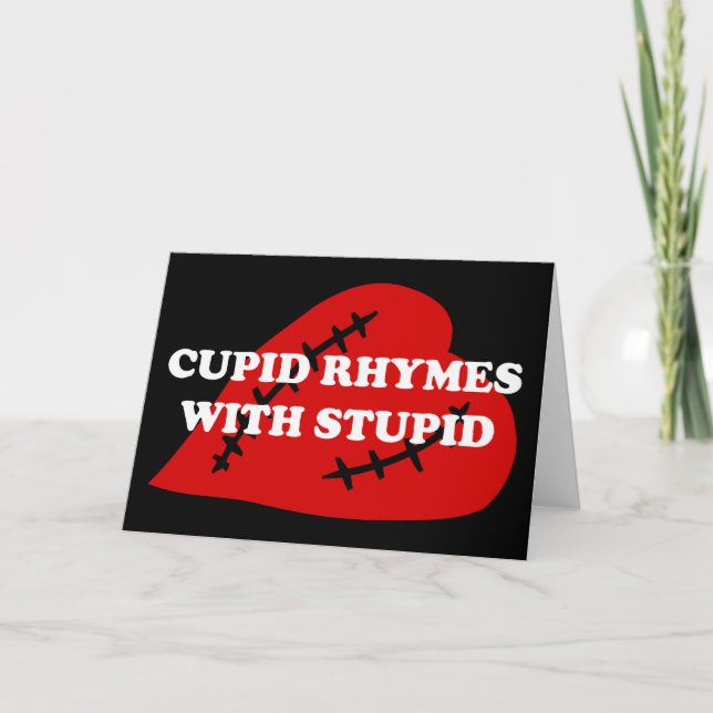 Anti-Valentin dag: Cupiden rimmar med dumt Helgkort (Framsida)