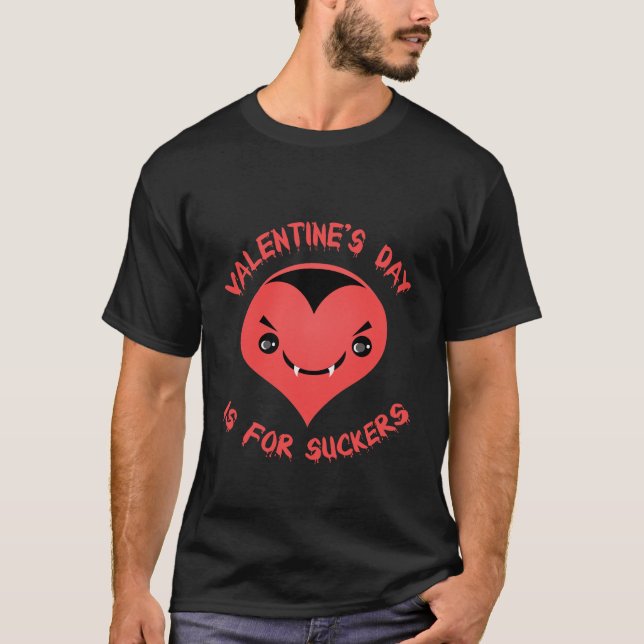 Anti valentin T-tröja för hjärta för dagvampyr Tee Shirt (Framsida)