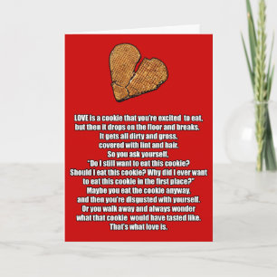 Anti-Valentine Broken Cookie Helgkort