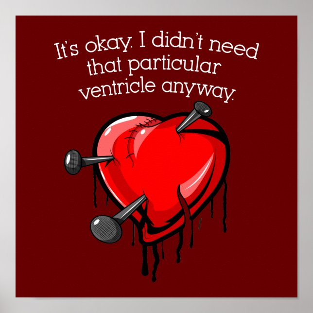 Anti-Valentine Broken Heart Poster (Framsidan)