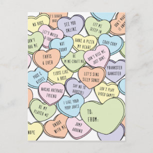 Anti-Valentine Classroom Valentiness Older Boys Vykort