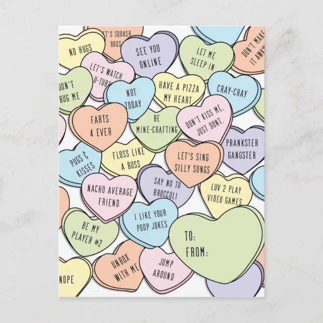 Anti-Valentine Classroom Valentiness Older Boys Vykort (Framsida)