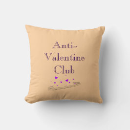 Anti Valentine Club Cute Minimal Pastel Art Kudde