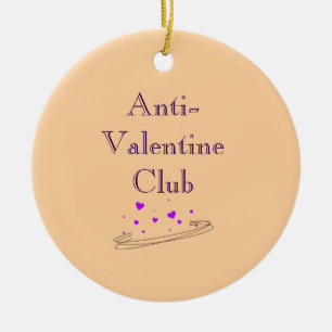 Anti Valentine Club Söt Minimalistisk Pastellkonst Julgransprydnad Keramik
