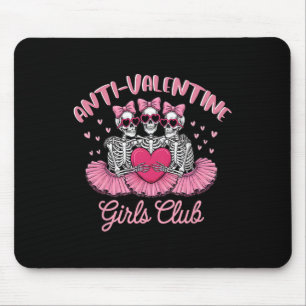 Anti-valentine flickor klubb skelett rosenfärgade musmatta