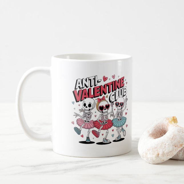 Anti Valentine Girls Club Mug | Sassy Gift Kaffemugg (Med munk)