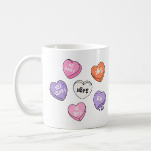 Anti-Valentine Heart Candy Kaffemugg