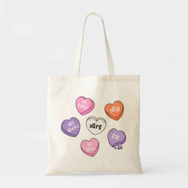 Anti-Valentine Heart Candy Tygkasse (Framsidan)