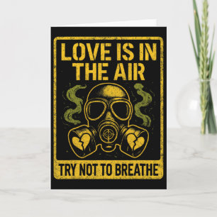 Anti-Valentine kärlek i luften rolig mörk humor Kort
