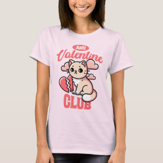 Anti-Valentine-Klubb - luddig design T Shirt