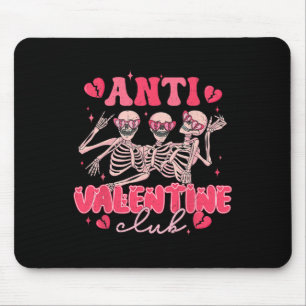 Anti Valentine Klubb Rolig Skelett Fest Alla Hjärt Musmatta