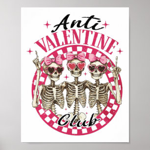 Anti Valentine Klubb Roligt Alla Hjärtans Dag Vint Poster