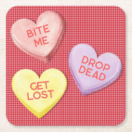 Anti-Valentine-pappersunderlägg Underlägg Papper Kvadrat